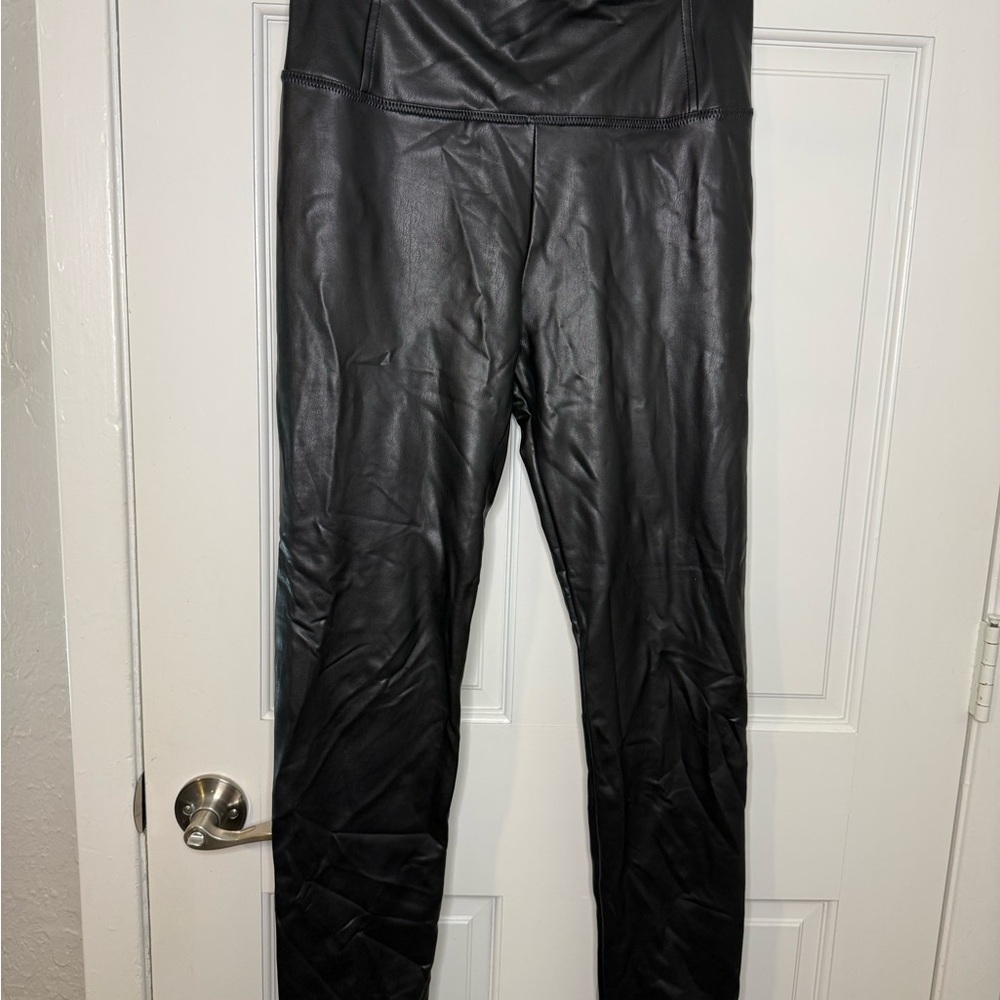 Black Faux Leather Leggings